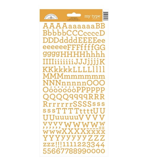 Doodlebug My Type Alphabet Sticker Tangerine