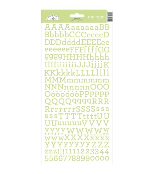 Doodlebug My Type Alphabet Sticker Limeade
