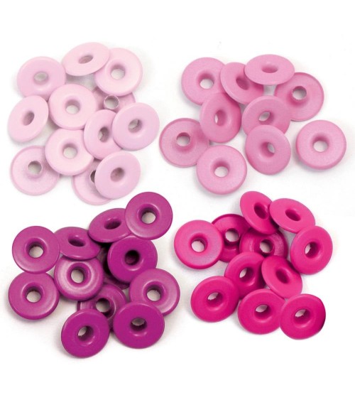 We R Memory Keepers - Eyelets Sortiment WIDE - Pink (40 Stk)